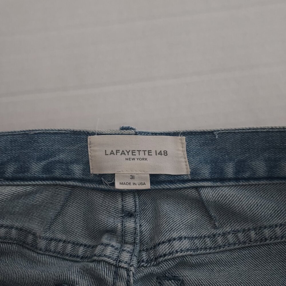 Lafayette 148  Wythe High Rise Straight Leg Jeans Size 31 - Picture 8 of 11